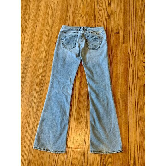 VTG y2k 90s 2000 Silver Tuesday Jeans Western Glove Works Low Rise Flare Boot 28 - Picture 6 of 16